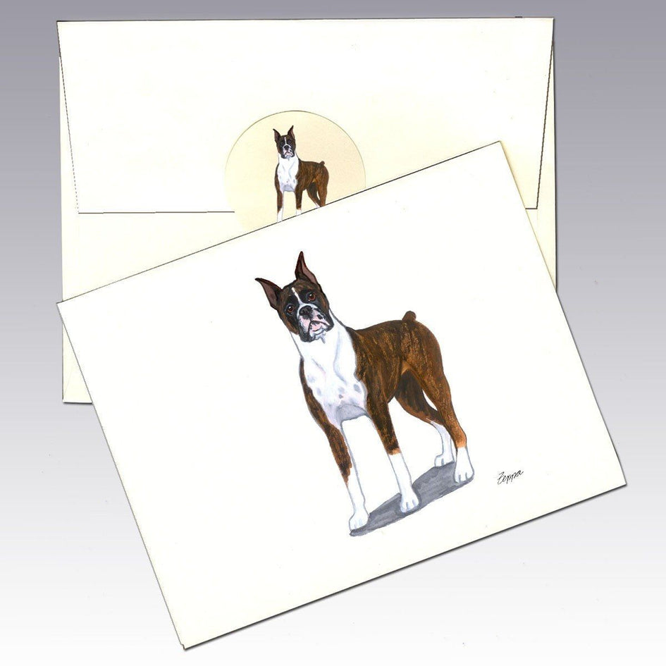 Boxer, Brindle Note Cards