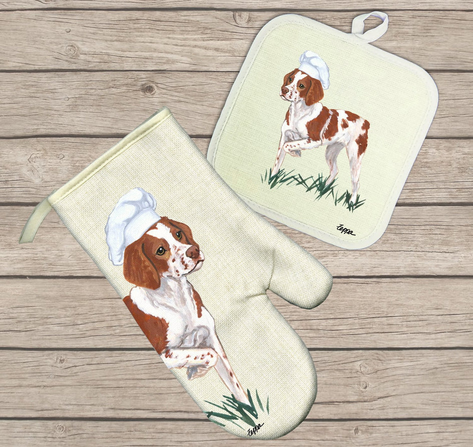 Brittany Oven Mitt and Pot Holder