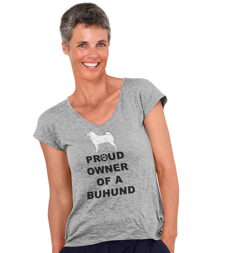 Norwegian Buhund Proud Owner - Women's V-Neck T-Shirt