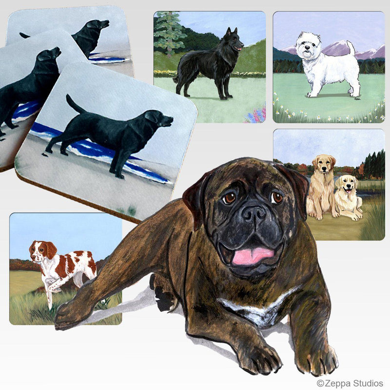 Bullmastiff Scenic Square Coaster