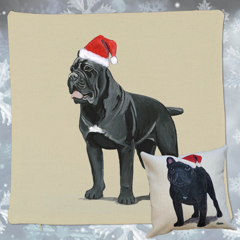 Cane Corso Santa Pillow Cover
