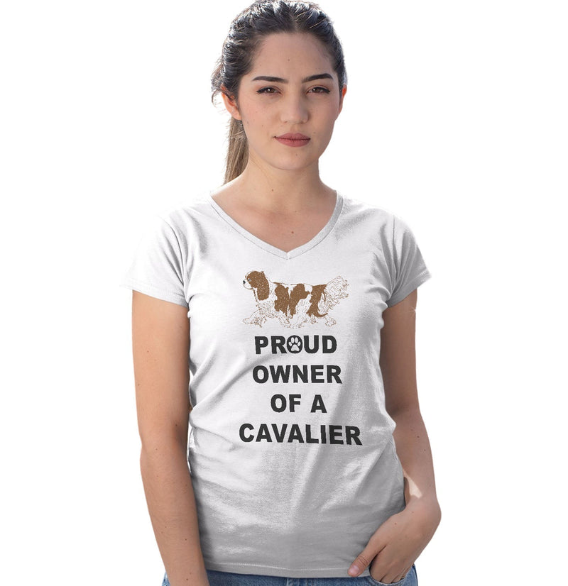 Cavalier King Charles Spaniel Proud Owner - Women's V-Neck T-Shirt