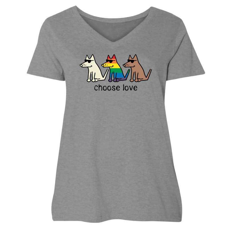 Choose Love - Ladies Plus V-Neck Tee
