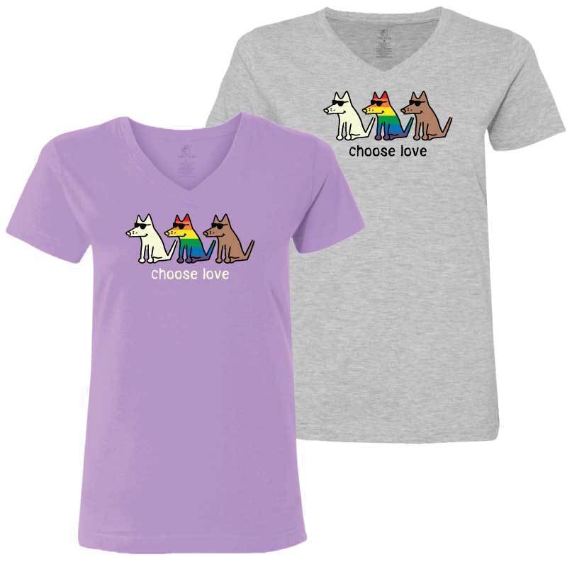 Choose Love - Ladies T-Shirt V-Neck