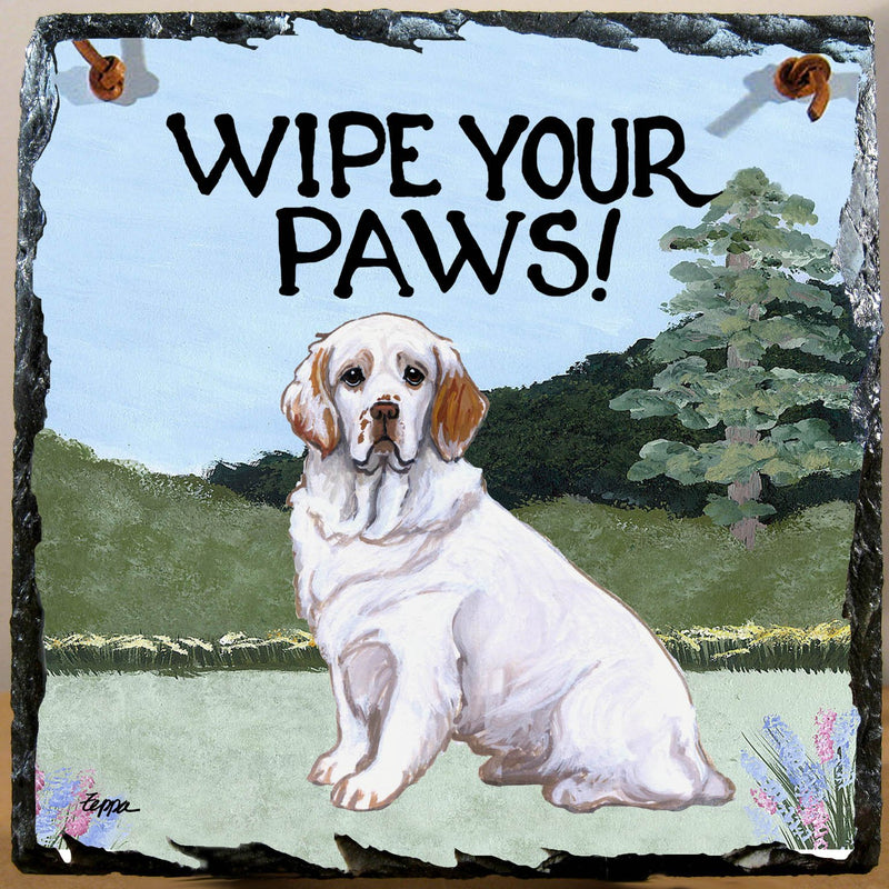 Clumber Spaniel Slate Sign