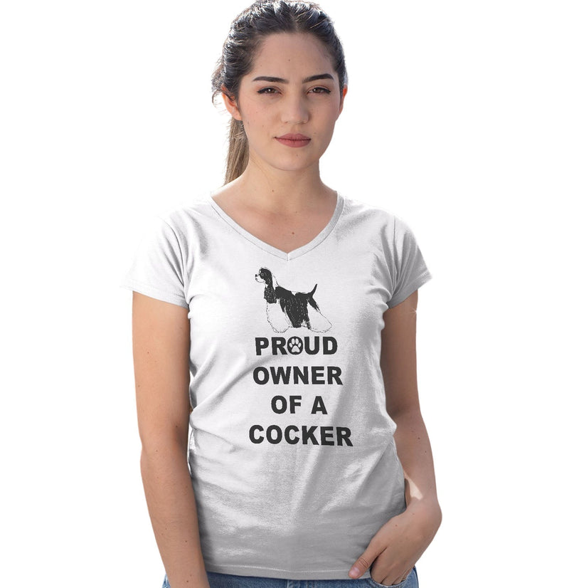 Cocker Spaniel Proud Owner - Women's V-Neck T-Shirt
