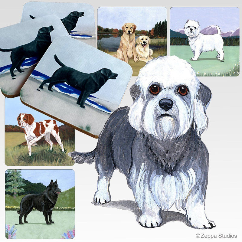 Dandie Dinmont Terrier Scenic Square Coaster