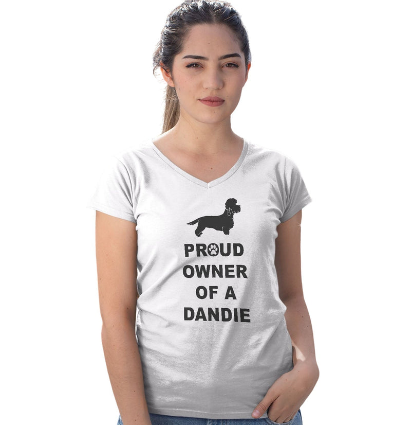 Dandie Dinmont Terrier Proud Owner - Women's V-Neck T-Shirt