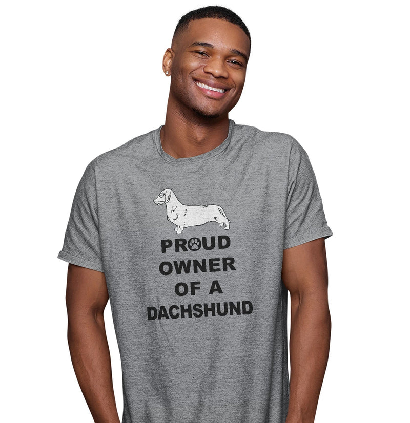 Wirehaired Dachshund Proud Owner - Adult Unisex T-Shirt
