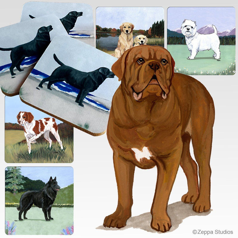 Dogue de Bordeaux Scenic Square Coaster