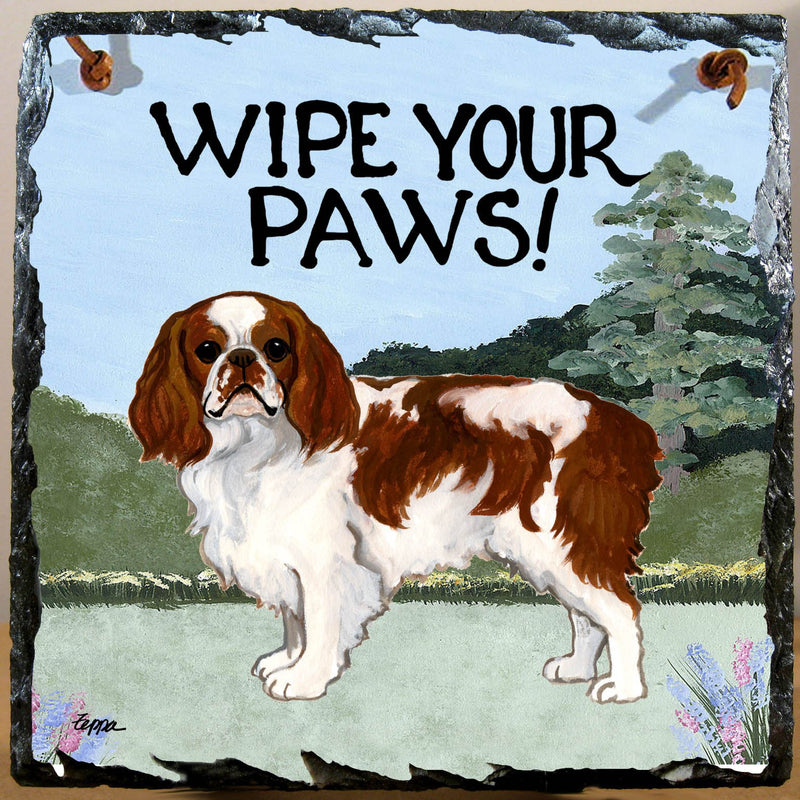 English Toy Spaniel, Blenheim Slate Sign