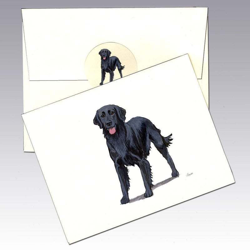 Flat-Coated Retriever Note Cards