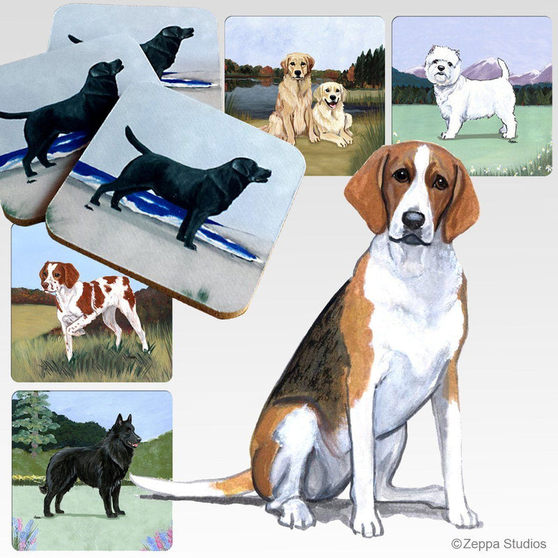 American Foxhound Scenic Square Coaster