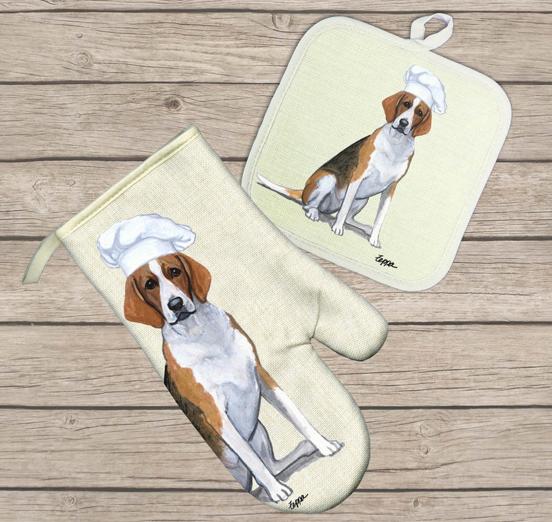 American Foxhound Oven Mitt and Pot Holder