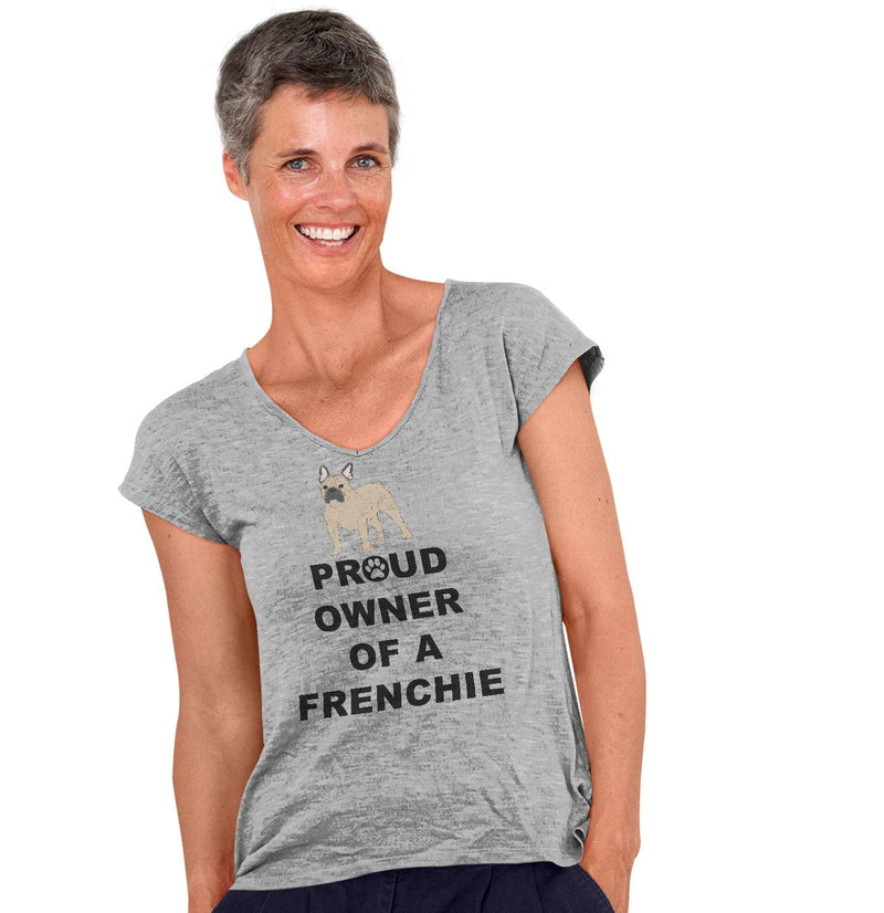 French Bulldog Proud Owner - Women's V-Neck T-Shirt
