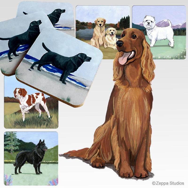 Irish Setter Scenic Square Coaster
