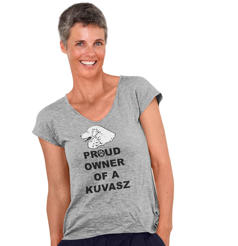 Kuvasz Proud Owner - Women's V-Neck T-Shirt