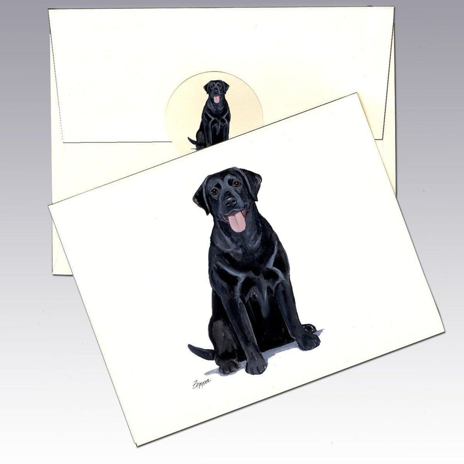 Labrador Retriever, Black Note Cards