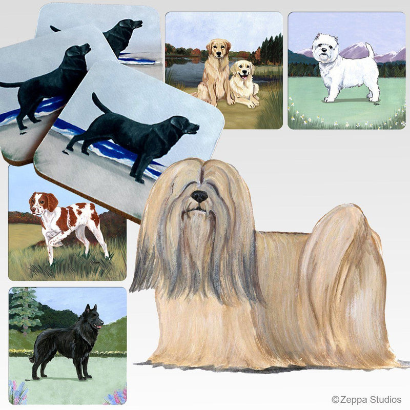 Lhasa Apso Scenic Square Coaster