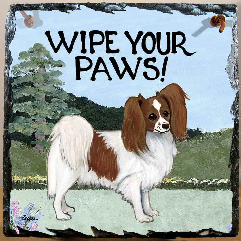 Papillon Slate Sign