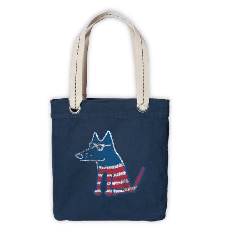 Teddy's Petriotic Canvas Tote - Teddy the Dog T-Shirts and Gifts