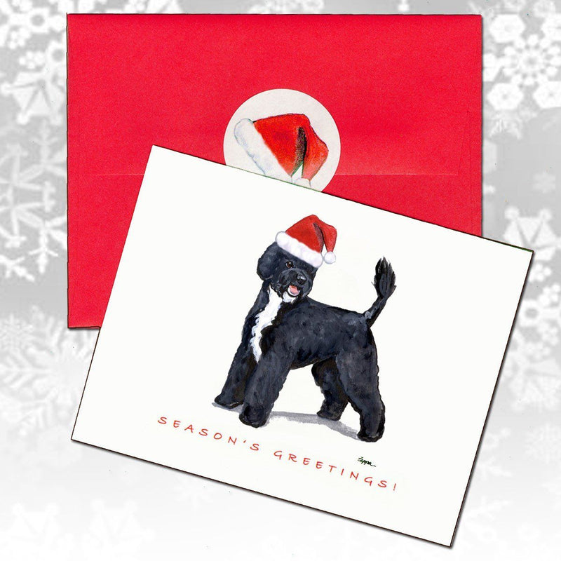 Portuguese Water Dog Christmas Note Cards