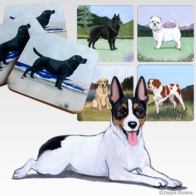 Rat Terrier Scenic Square Coaster