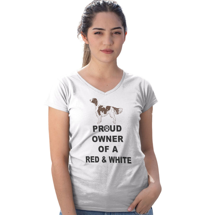 Irish Red & White Setter Proud Owner - Women's V-Neck T-Shirt