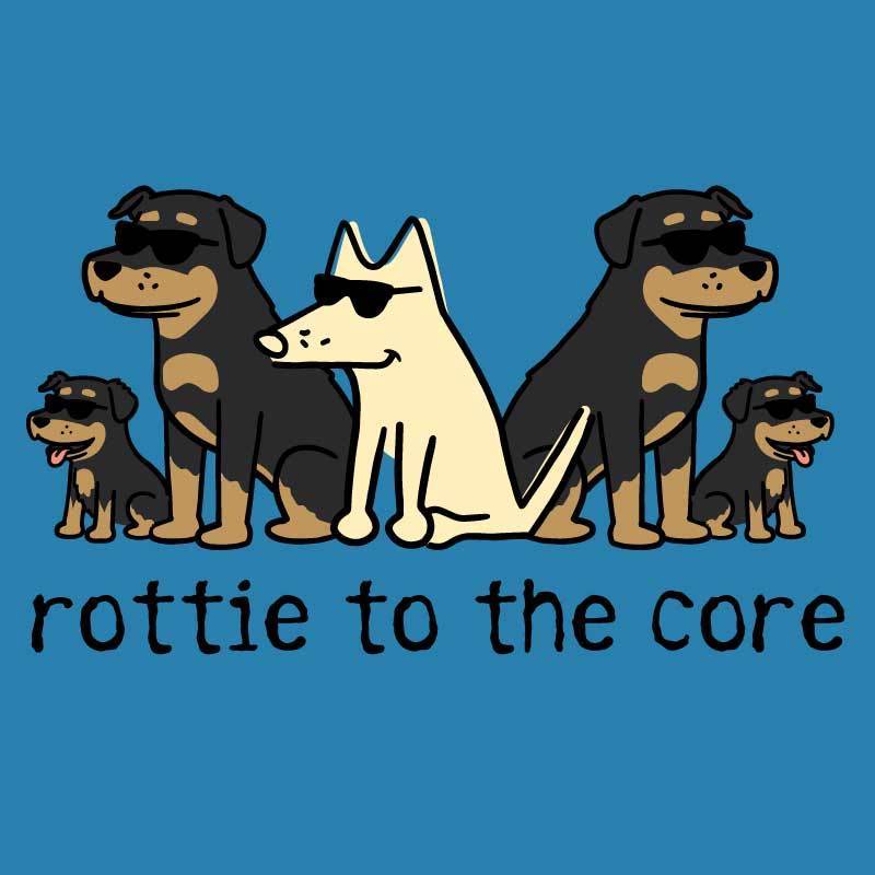Rottie To The Core - Ladies T-Shirt V-Neck