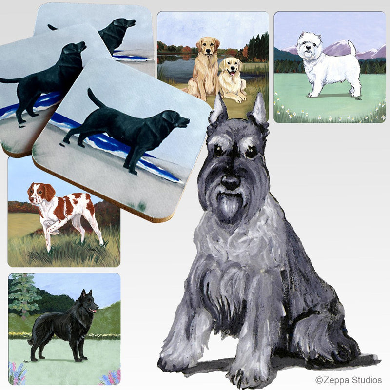 Schnauzer Scenic Square Coaster