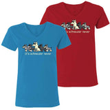 It's Schnauzer Never- Ladies T-Shirt V-Neck | AKC Shop