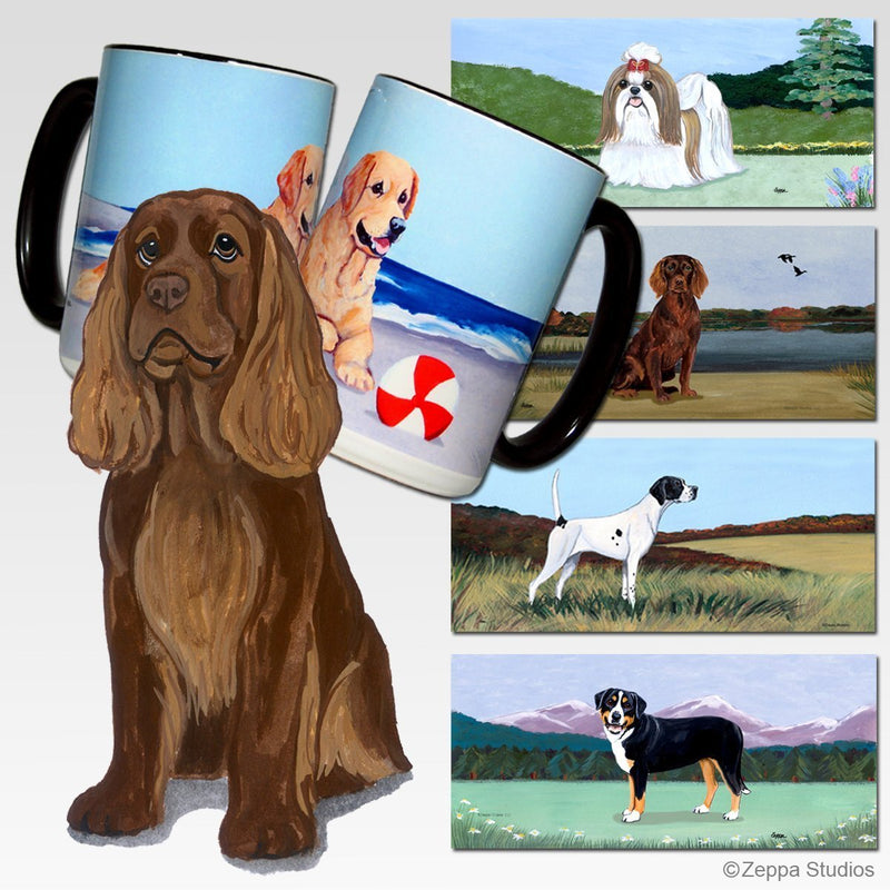Sussex Spaniel Scenic Square Coaster