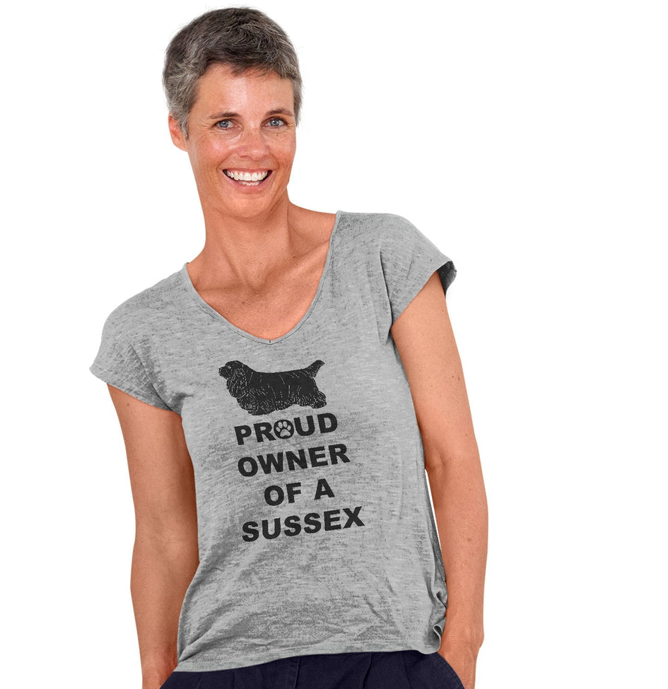 Sussex Spaniel Proud Owner - Women's V-Neck T-Shirt