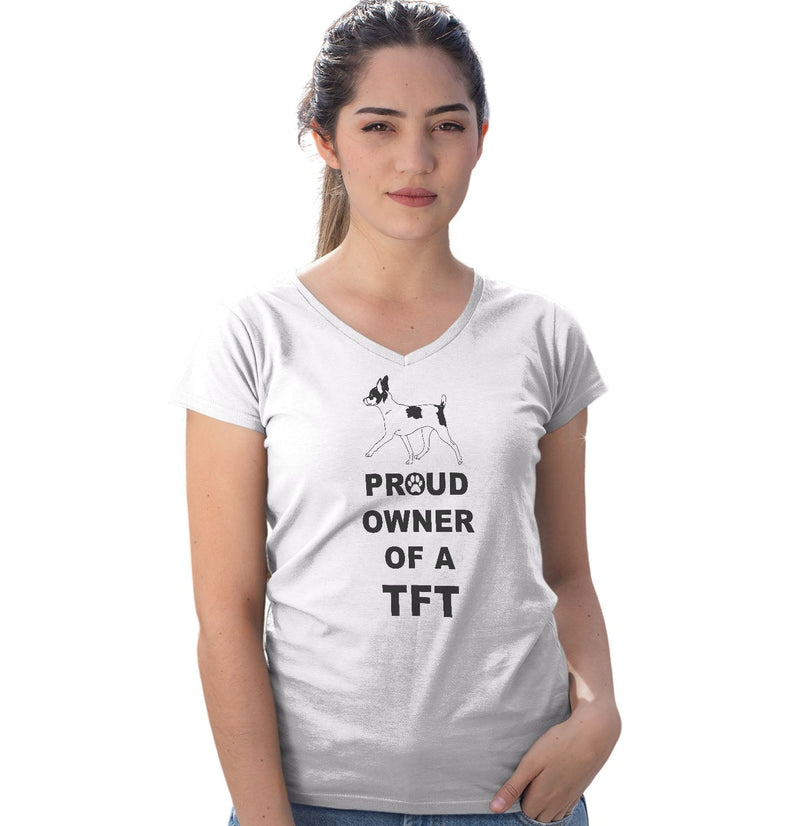 Toy Fox Terrier Proud Owner - Women's V-Neck T-Shirt