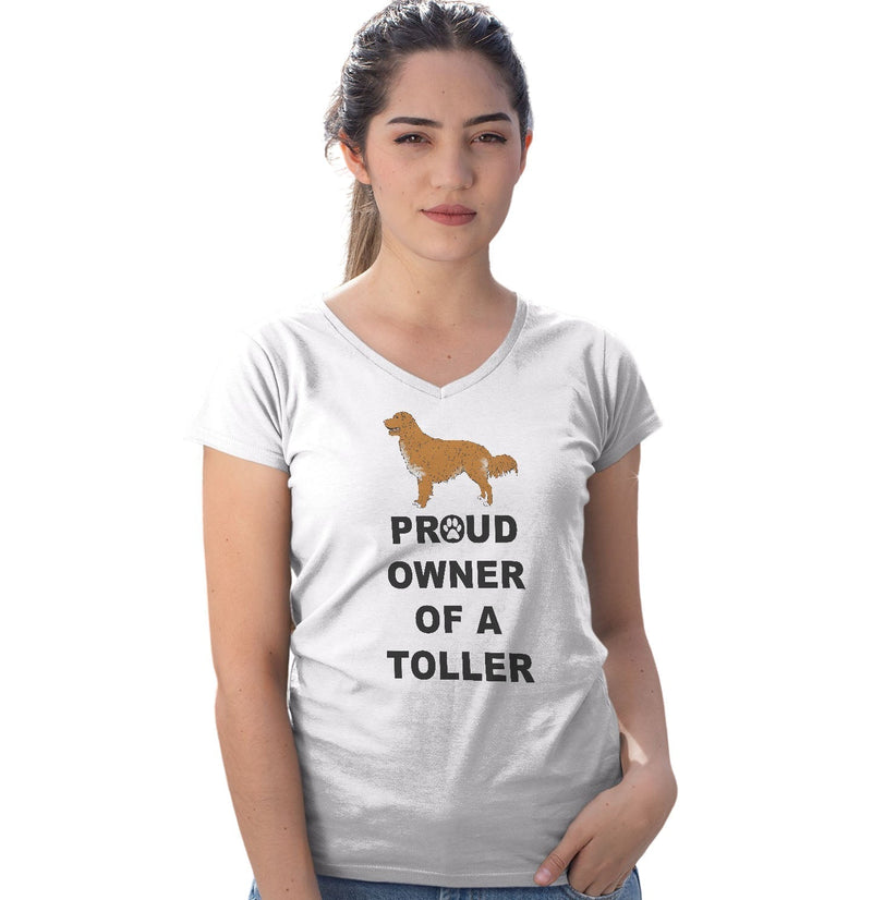 Nova Scotia Duck Tolling Retriever Proud Owner - Women's V-Neck T-Shirt
