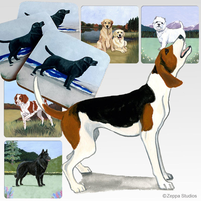 Treeing Walker Coonhound Scenic Square Coaster