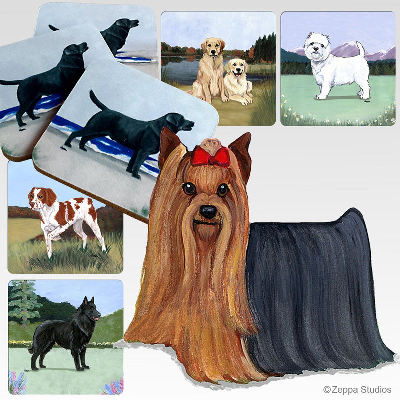 Yorkshire Terrier Scenic Square Coaster