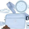 Puppington 3-in-1 Crossbody Dog Walking Bag & Treat Pouch with Slow Feeding Travel Bowl, Reflective Leash & Matching Poop Bags