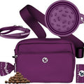 Puppington 3-in-1 Crossbody Dog Walking Bag & Treat Pouch with Slow Feeding Travel Bowl, Reflective Leash & Matching Poop Bags