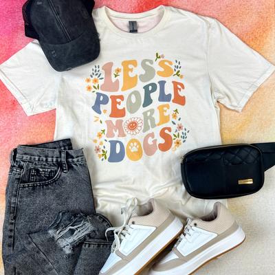 Dapper Paw Less People More Dogs Unisex Tee Shirt