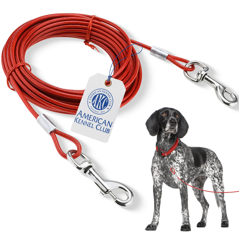 American Kennel Club AKC Heavy Duty Steel Tie-Out Cable for Dogs - 30ft