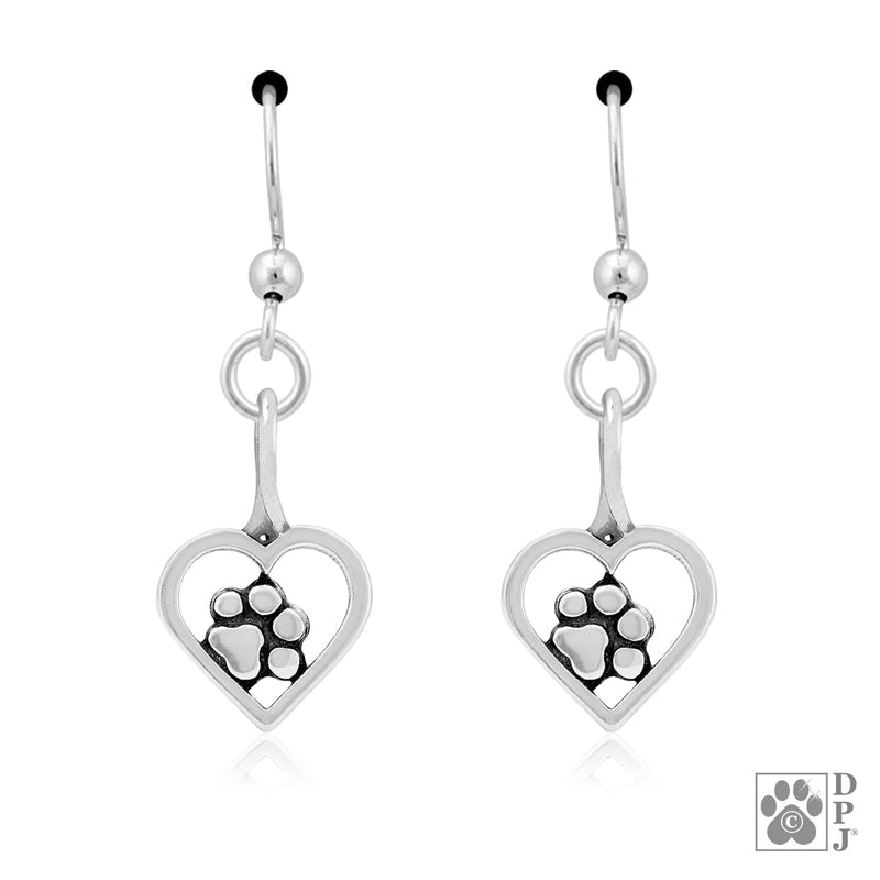 Heart and Paw Earrings