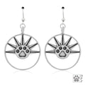 Rising Sun Paw Print Earrings