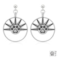 Rising Sun Paw Print Earrings