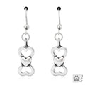 I Love Treats Bone and Heart Earrings