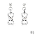 I Love Treats Bone and Heart Earrings