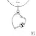 Paw and Heart Necklace, Paw on My Heart Paw Charm, Right