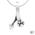 Paw and Heart Necklace, Canine Ties of Love Pendant