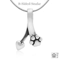 Paw and Heart Necklace, Canine Ties of Love Pendant