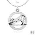 Dog Yoga Necklace, Downward Dog Pendant